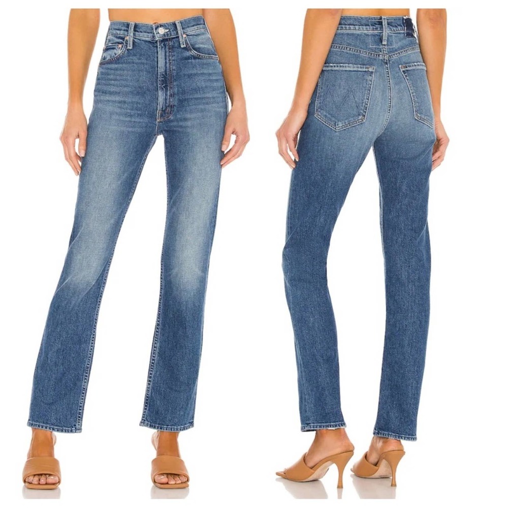 mother superior - high waisted rider skimp jeans high-rise whiskering fading